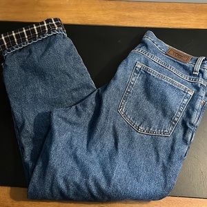 L.L. BEAN FLANNEL LINED JEANS